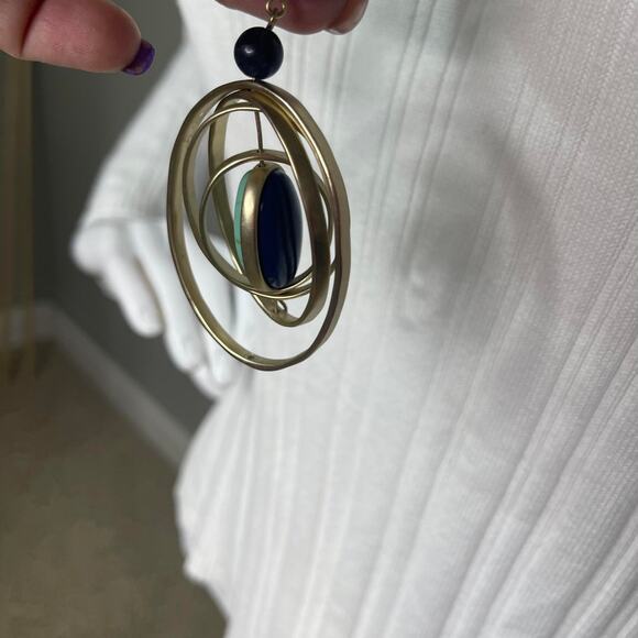 Chico's silver tone pendant necklace chunky chain link signed costume jewelry - Picture 3 of 14